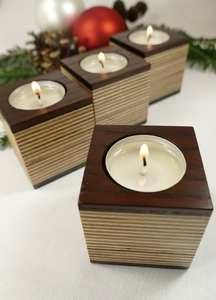 Support de bougie décoratif en bois, fait main, pour salon, centre de table, support en bois de manguier - Product Image 2