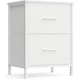 ตู้เก็บของในห้องนอน โครงเหล็ก บานประตู MDF พร้อมลิ้นชักผ้าไม่ทอ 2 ช่อง ใช้เป็นโต๊ะเครื่องแป้งและโต๊ะข้างเตียง - Product Image 1