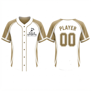 Camiseta de Béisbol de Manga Corta para Hombre, Talla Grande, Estilo Hip Hop, Transpirable, Estampada, Sublimada, con Diseño de Logotipo Personalizado, Antibacteriana, para Verano - Product Image 2