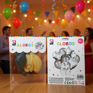 Globos Plateados Combinados para Fiesta, Marca GLOBOS - Product Image 2