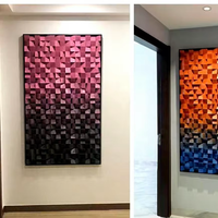 Moderne Dreidimensionale Farbige Holz-Mosaik Matte Fliesen Schlafzimmer Wohnzimmer Innenraum-Wanddekoration Brett DS MOSAIC DSW100