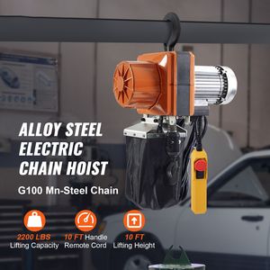 Paranco Elettrico a Catena da 1 Tonnellata, Altezza di Sollevamento 10 Piedi, Velocità 10 Piedi/min, 120V Monofase, Gru a Ponte G1 - Product Image 2