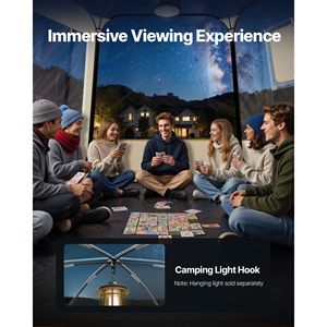 Tenda a Cupola Pop-up 10 x 9,2 Piedi, Impermeabile e Resistente ai Raggi UV, Rifugio Trasparente per Campeggio e Giardino, Tenda Igloo W - Product Image 6