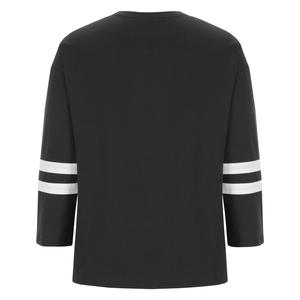 เสื้อยืดผู้หญิงไซส์ใหญ่ แขนยาว คอกลม ผ้าโพลีเอสเตอร์ กันยับ ทรงหลวม ปักลาย 3 มิติ ใส่ได้ทุกวัน - Product Image 4