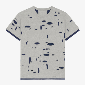 Camiseta al por mayor con logo personalizado impreso, estilo desgastado para hombre, manga corta, ropa casual, 100% algodón, corte holgado, camiseta desgastada. - Product Image 4
