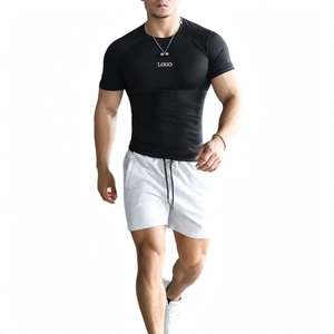 Men's <b>Black</b> <b>Compression</b> T-<b>Shirt</b> Short Sleeve Turtleneck Formal Spandex/Polyester Eco-Friendly Regular Fit Sporty Workout Gym - Product Image 4