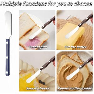 Juego de 4 Espátulas para Queso con Mango Ergonómico de 6.3 Pulgadas, Cuchillos para Mantequilla de Acero Inoxidable 304, Herramientas Premium para Queso - Product Image 4