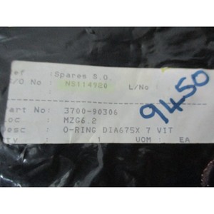 AMAT 3700-90306 โอริง, DIA 675 x 7 6750-70, 420906 - อุปกรณ์และอะไหล่เซมิคอนดักเตอร์ระดับโลกที่เชื่อถือได้ - Product Image 1