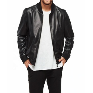 Nouvelle veste varsity noire pour homme, en tricot doux enduit de haute qualité, à capuche, col montant, style vintage, entièrement personnalisable, 100% originale sur le devant - Product Image 3