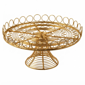 Novelty Round Metal Wire Storage Rack With Spiral Base Industrial Style Standing Type For Kitchen Tableware Display Decor - Product Image 6