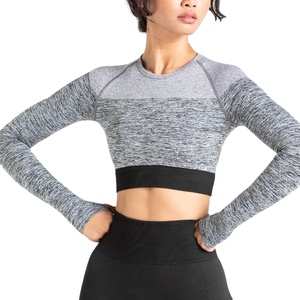 Vêtements de fitness pour femmes OEM, haut court en coton mesh de haute qualité avec designs personnalisés - Product Image 1