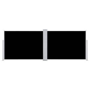 Auvent latéral noir 100% polyester avec revêtement PU 39,4 x 393,7 pouces - Product Image 4