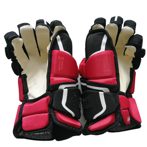 Gants de hockey sur glace professionnels à faible MOQ, respirants en cuir, évacuant l'humidité, avec sangle de poignet réglable, antidérapants et robustes - Product Image 1