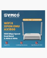 Routeur Wi-Fi 6 double bande SYMCO 2.4G 5G avec 4 ports LAN, terminal fibre optique XPON avec WPS et port téléphonique