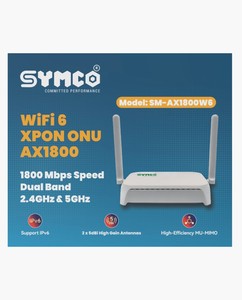 เราเตอร์ SYMCO Dual Band Wi-Fi 6 รองรับ 2.4G 5G 4 พอร์ต LAN พร้อมพอร์ต XPON สำหรับไฟเบอร์ออปติก  รองรับ WPS และพอร์ตโทรศัพท์ - Product Image 5