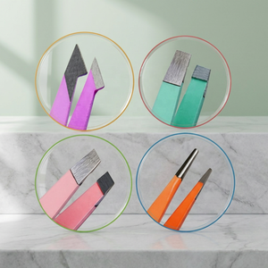 Pinzas Profesionales ASAP de Acero Inoxidable para Volumen de Pestañas con Punta Inclinada para Cejas y Modelado de Cejas - Product Image 3