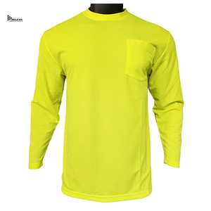 เสื้อสะท้อนแสงแบบมองเห็นได้ชัดเจน 180 GSM โพลีเอสเตอร์เคลือบ PU ชุดทำงานแบบมองเห็นได้ชัดเจนสำหรับงานก่อสร้าง - Product Image 5