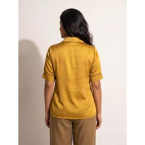 เสื้อเชิ้ตผ้าฝ้ายผสมระบายอากาศสำหรับผู้หญิง คอปกคลาสสิก เหมาะสำหรับสไตล์ลำลอง ซื้อโดยตรงจากซัพพลายเออร์ในราคาขายส่ง - Product Image 3