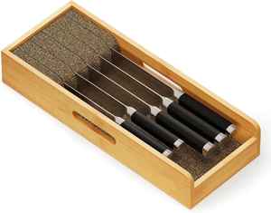 Wooden Cutlery Holder Set <b>Kitchen</b> Countertop Utensil Organizer Spoon Fork Knife Storage Box Flatware Stand <b>Table</b> Organizer - Product Image 3