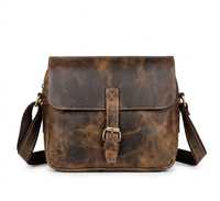 Bolso Bandolera Casual de Cuero Bohemio, Color Sólido, Duradero, con Cierre Abierto, para Viaje, para Mujer, con Forro de Algodón, para Todas las Temporadas
