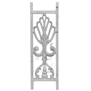 Rampe d'escalier et de balcon décorative robuste en fonte gris durable, finition moulée au sable hautement polie, pour usage intensif - Product Image 1
