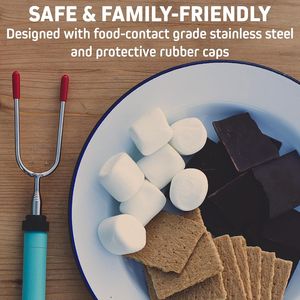 Palitos Giratorios para Asar Malvaviscos al Fuego, Extra Largos, para Fogatas, S'mores, Accesorios para Barbacoa y Camping - Product Image 5