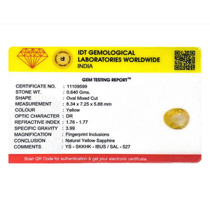 Loose 3.2 Carat Oval Cut Yellow Sapphire Gemstone for Fine Jewelry - Product Image 4