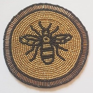 Elegant Premium unique multi color beaded <b>Bee</b> design coaster fashionable design Boho Decor coaster latest fancy design coaster - Product Image 6