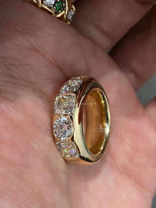 แหวนแต่งงานเพชรแล็บโกรว์สุดหรู พร้อมใบรับรอง IGI ทองคำแท้ 10K/14K/18K แหวนนิรันดร์สำหรับทุกเพศ - Product Image 2