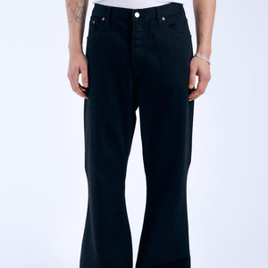 Hot Sale Men’s Black Boot Cut Washed Denim Jeans Stonewash <b>Hip</b> Hop Street Style Fashion Casual Designer Long Pants High Quality - Product Image 5