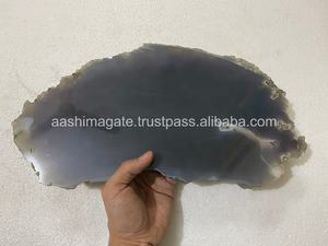 ขายส่งสีเทาอาเกตหินแก้วไวน์จานรองแก้ว - Product Image 3