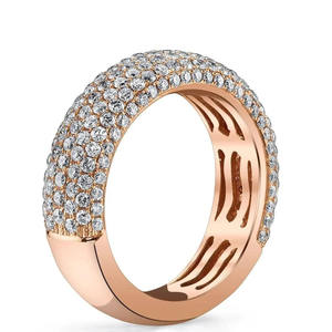 Bague de Fiançailles pour Homme en Argent Sterling 925, Style Hip Hop, Cinq Rangs de Moissanite Sertis en Pavé, Bijoux Iced Out - Product Image 5