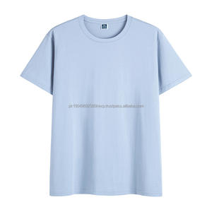 Camiseta de Hombre de Manga Corta con Cuello Redondo, 100% Algodón, Teñida en Prenda, 200g, Personalizable OEM, Camiseta Publicitaria en Blanco - Product Image 1