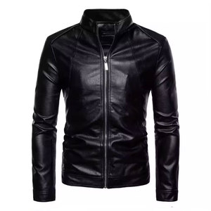 เสื้อแจ็คเก็ตหนัง PU ทรงสลิมฟิตสำหรับผู้ชาย ยี่ห้อ Econex Sports ป้องกันลม สไตล์ลำลอง แต่งหมุด ปกคอพับ ปิดด้วยซิป สีพื้น ทรงปกติ - Product Image 3