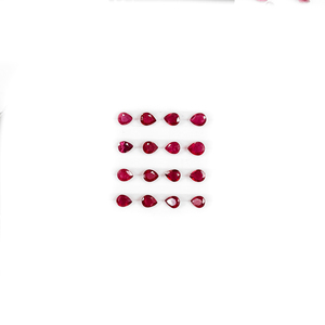 Rubis naturels de Bangkok, formes poire calibrées 3x4mm, pierres précieuses de rubis naturelles facettées en vrac pour la fabrication de bijoux, prêtes à l'emploi - Product Image 5