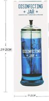 IKZARSA Professionnel 37 Oz Pot de Stérilisation en Plastique et Métal pour Barbiers, Plateau de Désinfection pour Outils de Salon, Conteneur pour Ciseaux et Rasoirs de Haute Qualité