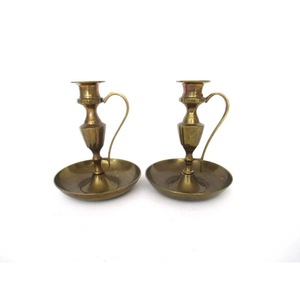 High End Quality <b>Brass</b> Candle Stand With Handle Heat Resistant For Religious Activities - Product Image 2