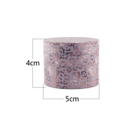 BEYOU Rose Conception Spéciale Léopard Mini Rond Tabac Moulin À Épices Stockage En Alliage De Zinc 4 Couches Broyeur Personnalisé Herbe