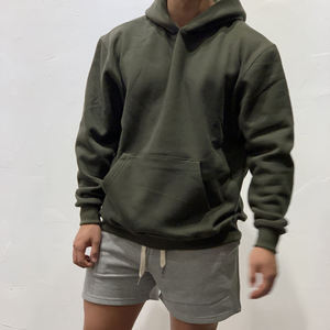Men Boxy Fit Oversized <b>Hoodie</b> Heavyweight Cotton Hooded Sweatshirt Urban Casual Streetwear Everyday Comfort Wear - Product Image 3