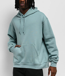 Sudadera con capucha personalizada al por mayor, estilo oversize, de algodón y felpa, lisa, informal, estilo urbano, para hombre y mujer - Product Image 2