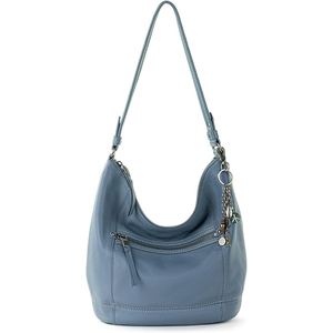 <b>Green</b> Genuine Leather Bag Women Shoulder Handbag Zipper Saddle <b>Purse</b> for Daily Travel - Product Image 5
