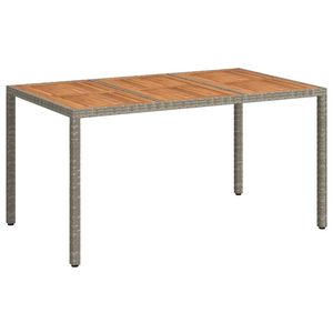 Conjunto de Muebles de Jardín de Mimbre Sintético Gris, Mesa de 59.06 X 35.43 X 29.53 Pulgadas, Muebles de Exterior Elegantes - Product Image 2