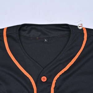 For State <b>Baseball</b> Jerseys Unisex Black Orange Stitched Tackle Twill 86 Number Front Embroidery Regular Fit Half Breathable - Product Image 5