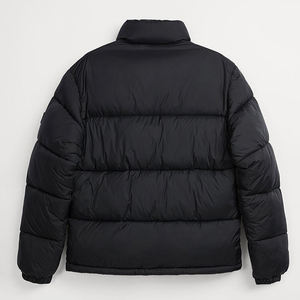Custom Made Coated <b>Canvas</b> Slim Fit Breathable Stand Collar Winter Puffer <b>Jacket</b> for <b>Men</b> - Product Image 2