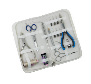 Kit professionnel d'outils pour extensions de cheveux 4 pièces : pinces en acier inoxydable, aiguille à boucle, ciseaux pour salon de coiffure professionnel - Product Image 6
