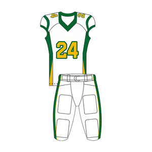 Ensemble de maillots de football personnalisés blanc, vert, jaune, col en V, sans manches, respirant, uniformes pour adultes avec bordure contrastée - Product Image 2