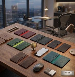 Wriza Slim Vintage Custom Genuine Leather Passport Card <b>Holder</b> for Men Travel <b>Wallet</b> with Crazy Horse Finish No Closure - Product Image 4