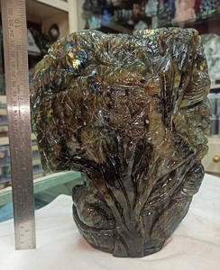 Hot Sale Wholesale High Quality Natural Gemstone Carving Crafts Labradorite <b>Buddha</b> Statues <b>Ornaments</b> for Art Collect LSY - Product Image 4