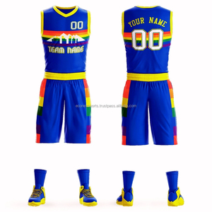 Ensemble de maillots de basket-ball unisexe personnalisés Vêtements de sport réversibles et respirants en polyester pour hommes de grande taille Vêtements d'entraînement Techniques imprimées - Product Image 6