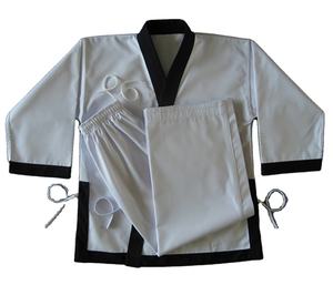 Uniforme de Karate Tang Soo Do Personalizado con Parches de Impresión Digital, 100% Algodón con Ribete Verde y Pantalones, Unisex para Adultos - Product Image 2